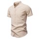 thumbnail image 1 of pstuiky Mangas cortas para hombre, Suéter informal de manga corta con cuello alto y diseño liso cómodo para hombre ropa de hombre m, 1 of 4