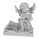 thumbnail image 3 of Figura de querubín para portavelas de té, estatua conmemorativa de repisa de velas, candelabro de ángel para gabinete, bautizo, cena, hotel, Pascua, 3 of 7