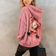 thumbnail image 3 of Long Sweatshirts for Women, Stylish Hooded Sweatshirt with Printed Design, 3 of 6