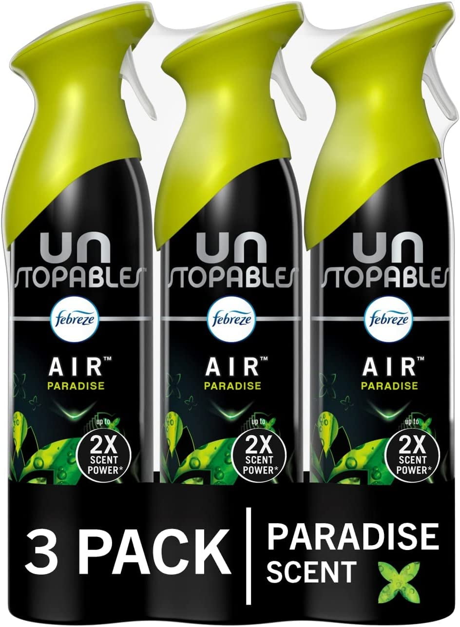 Febreze Air Freshener Spray, Unstopables Paradise, Odor Eliminator For