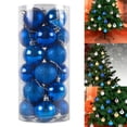 thumbnail image 1 of 24 Uds bolas colgantes de Navidad, proyectos de bricolaje, decoraciones artesanales inastillables, adornos navideños para bodas, año Nuevo y Navidad azul Macarena Bolas colgantes, 1 of 8
