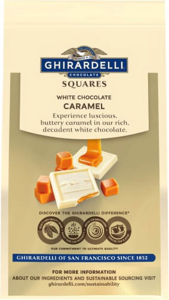 2X-Ghirardelli White Chocolate Squares with Caramel Filling - 5 oz