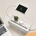thumbnail image 6 of Cable Management Box with Power Strip Organizer and Device Stand for Home Office Desk Cord Storage and Clutter-Free Workspace, 6 of 6
