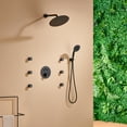 thumbnail image 2 of CASAINC Wall Mounted Round Shower Heads 3-Function Luxury Thermostatic Dual Shower Faucet 1.8 GPM with Body Spray, 2 of 11
