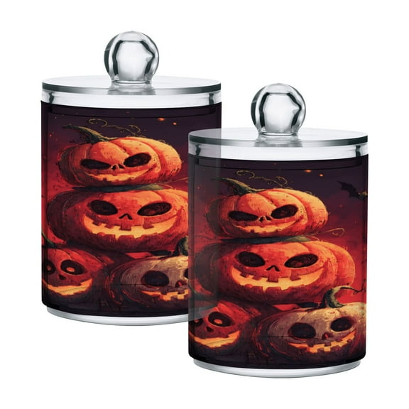 High-value clear storage jars keep life organized and within reach one sizex4 Red Evil Pumpkins