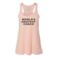 thumbnail image 1 of "Coach Tank, World's Okayest Coach, Gift For Coach, Coach Racerback, Bella Canvas, Sublimation, Coach Shirt, Women's Coaching, Coach Apparel, Peach, SMALL", 1 of 1