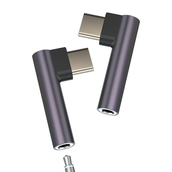 USB C male to 3.5mm Audio Female Adapter(2Pack)for iPhone16 15 Pro Max Type C AUX DAC Headphone Jack Cable Dongle for Apple Cord Compatible for Samsung Galaxy S25 S24 Car Accessories for iPad Android