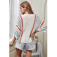thumbnail image 2 of POGLIP Women's Wide Sleeve Striped Beach Sweater, 2 of 6