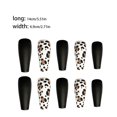 thumbnail image 4 of fastboy 1 Set Ongles Pressés French Tip Léopard Tigre Extra Longs Mats Pleine Couverture, 4 of 6