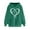 Green, variant on Women's Heart Hoodies, Sweatshirts for Women Pullover with Hood and Pockets Casual Long Sleeve Tops Fleece Lined Hooded Sweatshirt Drawstring Hoody Sweater