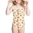 thumbnail image 3 of FOR U DESIGNS Cherry Strawberry Girls Halter Swimsuit One Piece Size 5-6 Years Fashion Quick Dry Beach Sport Halter Swimwear Kids Summer Bathing Suit, 3 of 6