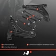 thumbnail image 2 of A-Premium 6Pcs Front Lower Control Arm Ball Joint Stabilizer Bar Link Tie Rod End Compatible with Chevrolet Aveo 04-11 Aveo5 06-11 Suzuki Swift+ Pontiac G3 Wave Wave5, 2 of 8