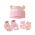 thumbnail image 1 of Juego de guantes para bebé recién nacido, sombrero y cubierta de pie, manoplas antiarañazos, gorro de algodón, Kit de calcetines, accesorios para recién nacidos, 1 of 3