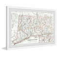 thumbnail image 2 of Marmont Hill Red Outline Connecticut II Framed Wall Art, 24" x 36", 2 of 5