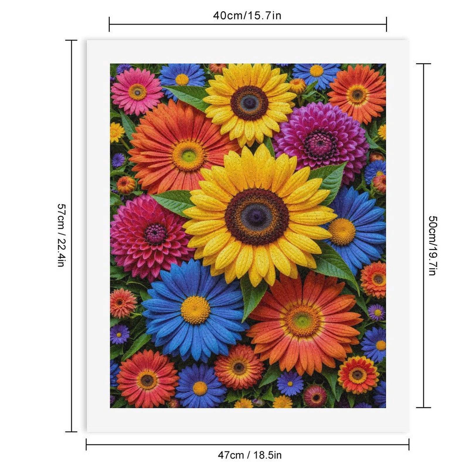 Paint by Numbers Kit for Adults, Colorful Floral Pattern Blooming Paint by Numbers, Easy Paint by Numbers Kit for Adults Beginner, DIY Adult Paint by Number Kits on Canvas, 12x16in Home Decor