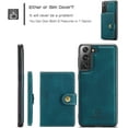 thumbnail image 5 of Case for Samsung Galaxy S21 FE,Detachable Magnetic Wallet Credit Card Slot Case Cover Support Wireless Charging for Samsung Galaxy S21 FE 5G (Blue), 5 of 17
