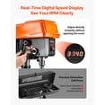 thumbnail image 3 of KFFKFF 10-Inch Benchtop Drill Press, 5 Amp, 0.8 HP 600W, Variable Speed 530-3140 RPM, 0-45° Adjustable Worktable, Laser Guide and LED Light, Tabletop Drilling Machine for Wood and Metal, 3 of 9
