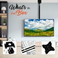 thumbnail image 2 of PYLE PCTVM15 - Universal Tilt, Swivel and Height Adjustable TV Ceiling Mount Bracket Fits Virtually All 23” - 42'' TVs (Flat Panel HDTV, LCD, LED, Plasma and Smart TVs), 2 of 7