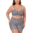 thumbnail image 6 of Qingpeng Womens Plus Size Swim Cover Up Dress Tie Waist V Neck Bathing Suit Floral Printed Swimwear, 6 of 9