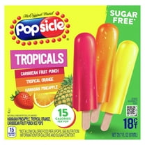 Popsicle Tropicals Sugar Free Popsicles Ice Pops, 18 Count