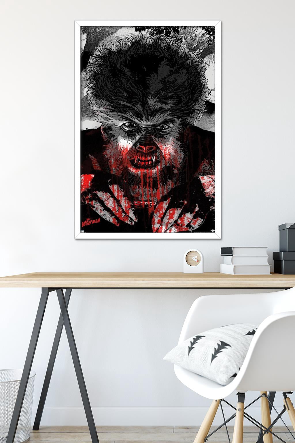 The Wolf Man - Autumn Moon Wall Poster, 22.375" x 34" Framed