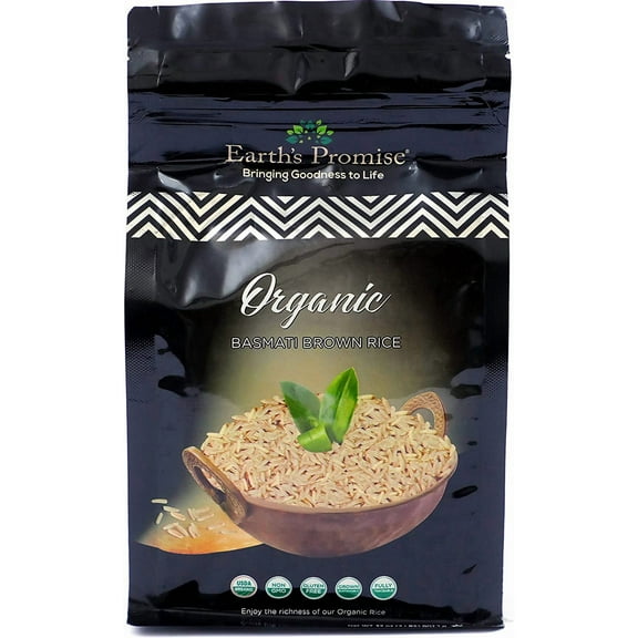 Pack of 5, Earths Promise Organic Brown Basmati Rice, 2 lb