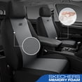 thumbnail image 2 of Skechers Memory Foam Fabric Car Seat Cover, Breathable, Comfortable Support, Easy Install, Stylish Design, Universal Fit for Cars and SUVs Gray, 2 of 7