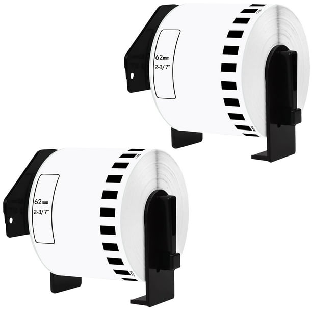 Greencycle 2 Roll Of Compatible Brother Dk 25 White Label Continuous Paper 62mm X 30 48m 2 3 7 X 100 For P Touch Q Touch Ql 500 Ql 550 Ql 570 Ql 650 Ql700 Ql710w Ql7 Ql 1050 Ql 1060 Series