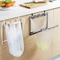 thumbnail image 4 of Foldable Hanging Trash Bag Holder, Iron Telescopic Folding Design, Door Back Style, 4 of 8