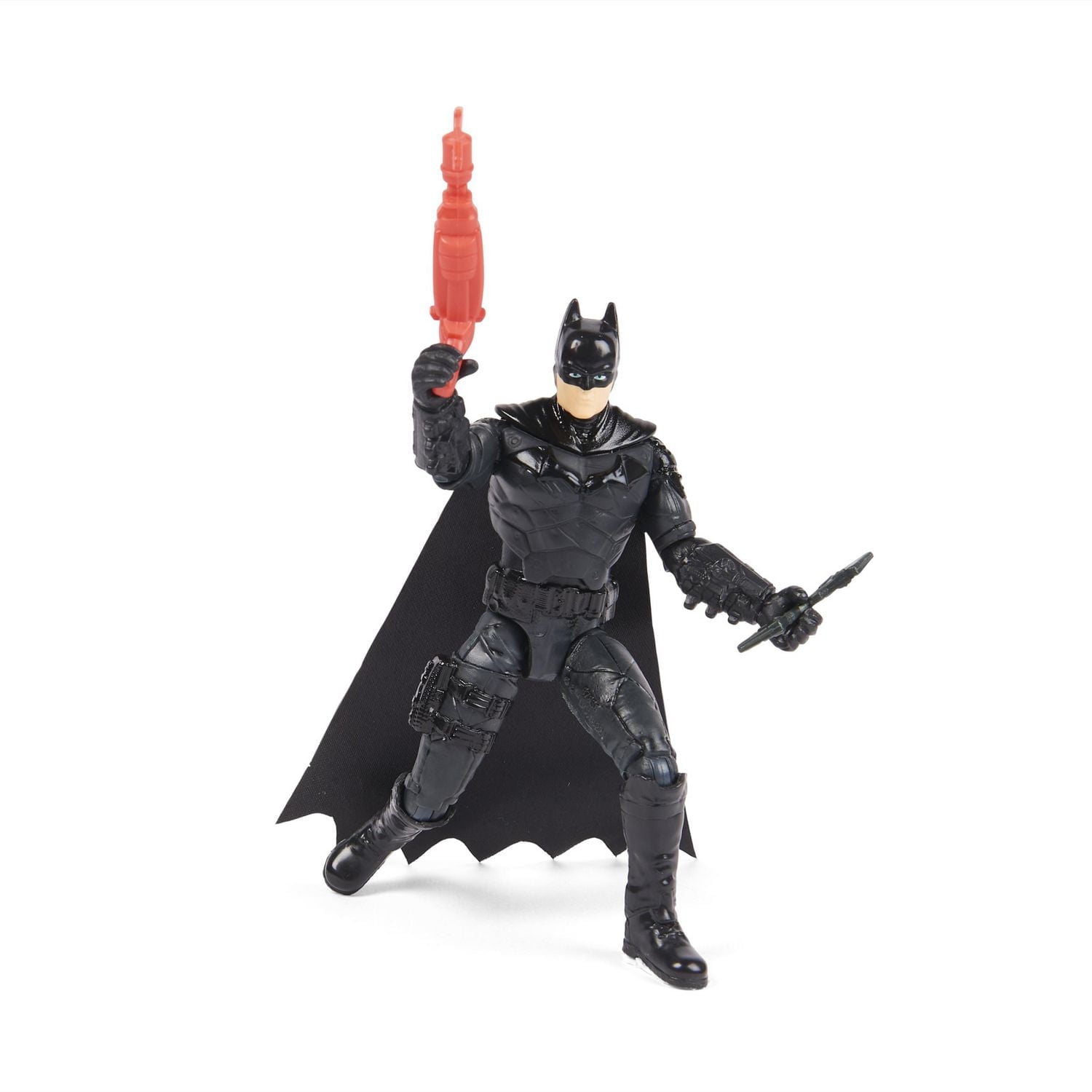 DC Comics, Figurine articulée Batman de 10 cm avec 3 accessoires et une carte mystère, Jouets pour enfants à collectionner du film Batman pour garçons et filles à partir de 3 ans