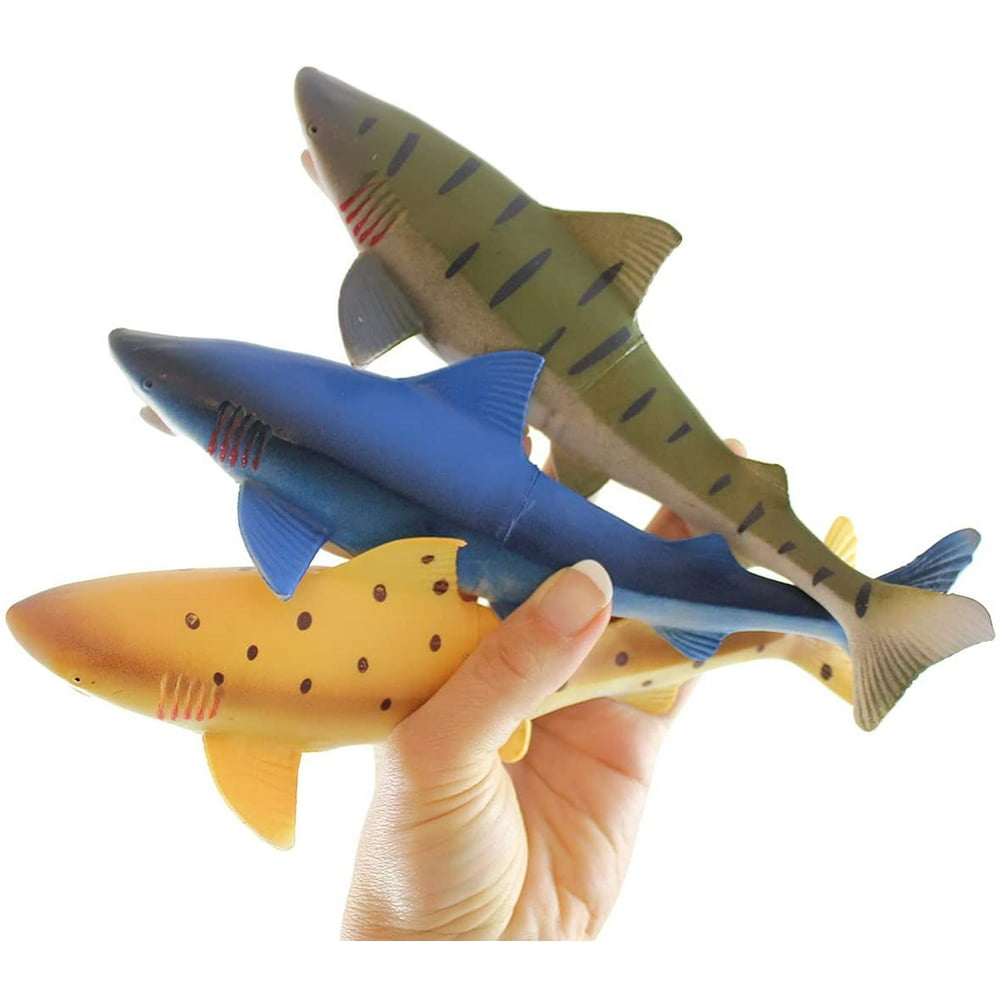 Jumbo Shark Figurines Large Realistic Replicas of Sharks Pretend