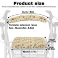 thumbnail image 6 of COEQINE Colored Flowers Rollator Seat Back Cover Dog Claw Rollator Seat Cover with Back 2PCS for People Using Walking Frame Seat Soft Walker Seat Covers for Parks Walker, 6 of 7