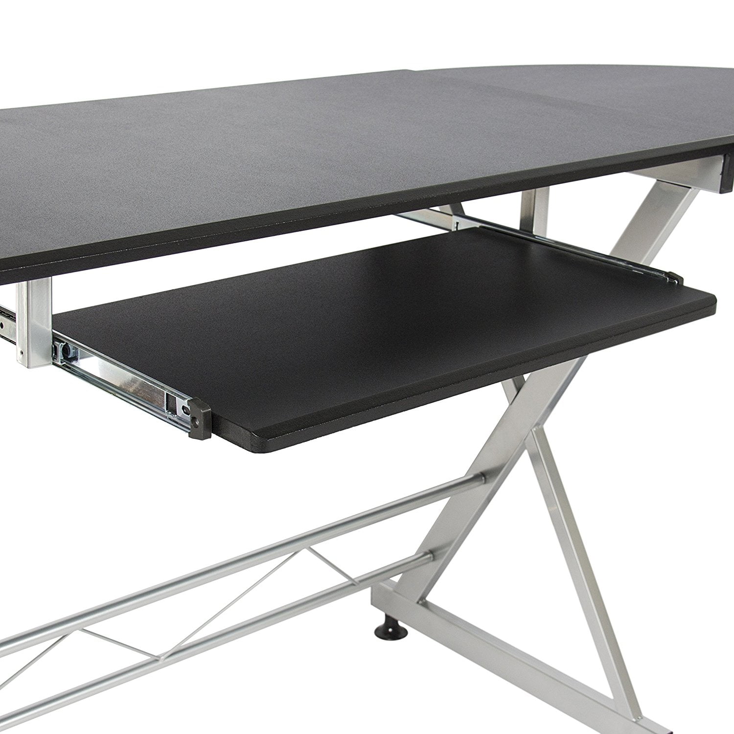 Zimtown L Shape Corner Computer Table Desk Wooden Laptop Workstation Home Office