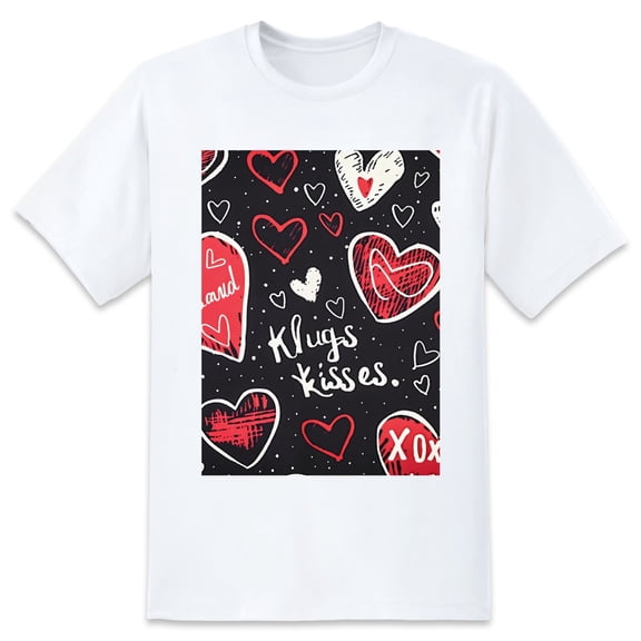 Basic Oversize Tees For WomenLove Loose Boyfriend Shirts Casual Blouse round neck