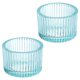 thumbnail image 1 of Uxcell 2 Pcs Soporte de Vela Tea Light para Decoración de Centro de Mesa Azul, 1 of 6