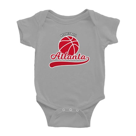 

Cute Atlanta Baby Outfits Basketball Fan Sports Baby Clothes (Gray 3-6 Monthes)