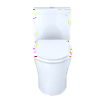 thumbnail image 3 of TOTO Aquia IV WASHLET+ Two-Piece Elongated Dual Flush 1.28 and 0.8 GPF Toilet with CeFiONtect, Cotton White - MS446124CEMG#01, 3 of 4