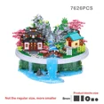 thumbnail image 1 of Blocks World Architecture Peach Garden Temple Village Bridge Waterfall Building Block 3D Diamond Mini Brick Toy For Gifts R230814, 1 of 6
