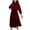 Purple, variant on Gown Dresses for Women Formal Women's Casual Round Neck Solid Tie Long Sleeve Swing Dress Long Sleeve Round Neck Midi Calf Dresses