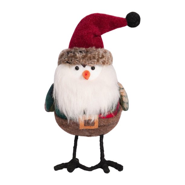 Decoración de mesa navideña con forma de pájaro, adorno navideño con forma de pájaro, centro de mesa, decoración para cocina, decoración de año Nuevo Pájaro con sombrero puntiagudo