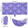 thumbnail image 2 of Hanging Hammock Portable Travel Camping For Outdooor Beach Camping Hiking Nautical-themed Purple Background, 2 of 8