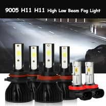 BSBSDJB For Nissan Quest 2011-2017 LED Headlight Bulbs 9005 H11 High/Low Beam H11 Fog Light 6000K White 6-pack