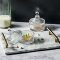 thumbnail image 2 of Everest Global Glass Candy Dish with lid set of 2 Covered Storage Box Nail Bowl Holder Jar Small Bulk Container for Biscuit Cookie Powder Valentines Office Desk Buffet Crystal Clear √ò3.7" x 4.4" H, 2 of 6