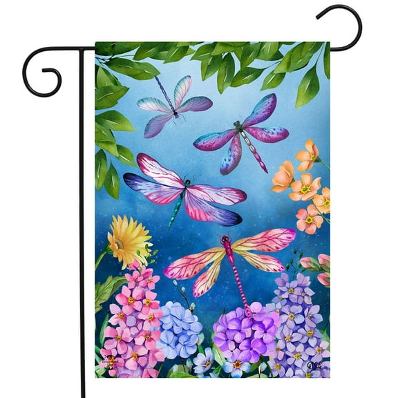 Briarwood Lane Dragonflies Garden Flag