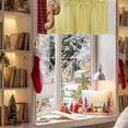 thumbnail image 3 of Christmas Gingerbread Man Valances for Windows, 42 x 18in, Red Buffalo Plaid Retro Funny Rod Pocket Kitchen Valance Curtain Light Filtering Window Treatments for Living Room Bedroom, 1 Panel, 3 of 7
