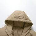 thumbnail image 4 of Zylanna Men's Winter Parkas Jackets, Hooded Windproof Long Sleeve Loose Casual Warm Coats for Men Khaki, 4 of 7
