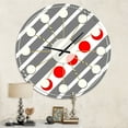 thumbnail image 2 of Designart 'Retro Geometrical Abstract Minimal Pattern Xi Mid-Century Modern Wall Clock, 2 of 4