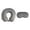 Grey, variant on Aero Lux® Bon Voyage 2-Piece Travel Set - Memory Foam Travel Neck Pillow and Eye Mask, Navy Blue