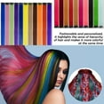 thumbnail image 5 of Color Card Wig Extensions - Gradient Hanging Hair Piece, Long Straight Clip-In Hair, Two Piece Set, Multicolor Synthetic Fiber, 50CM, Adjustable DIY Hair Extensions, Party, Holiday, Halloween, Daily, 5 of 9