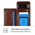thumbnail image 3 of Compatible with Google Pixel 9a Case, with PU Leather Credit Card Holder Magnetic Back Stand Cell Accessories Flip Purse Slim Design Phone Cover for Google Pixel 9a Women Men, Brown, 3 of 6